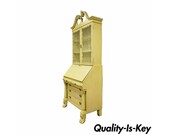 Antique American Empire Paw Feet Mahogany Secretary Drop Front Desk Bookcase Vintage