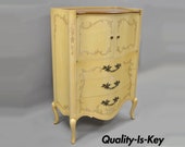 French Provincial Louis XV Style Walnut Tall Chest Dresser by John Widdicomb
