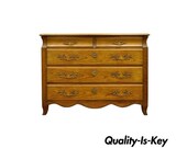 Vintage Baker French Country Louis XV Style Bachelor Chest Dresser Walnut Commode