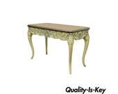 Vintage Louis XV French Country Style Shell Carved 2 Drawer Console Hall Table