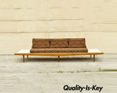 Mid Century Modern Long Gondola Daybed Sofa w Marble Attr. to Adrian Pearsall