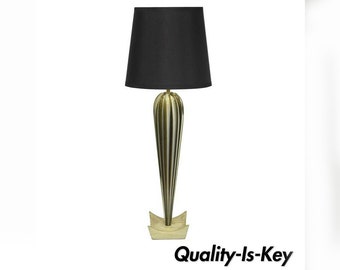 Atomic Floor Lamp Vintage Mid Century Modern with Gold Fleck Pebble Glass Shade