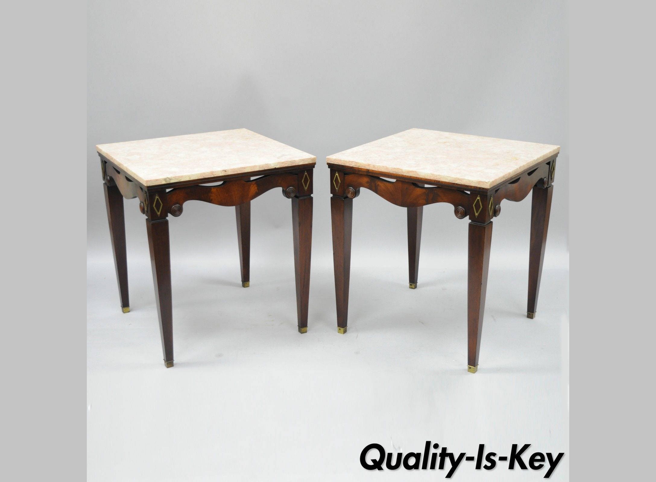 Antique marble coffee table sale and end tables