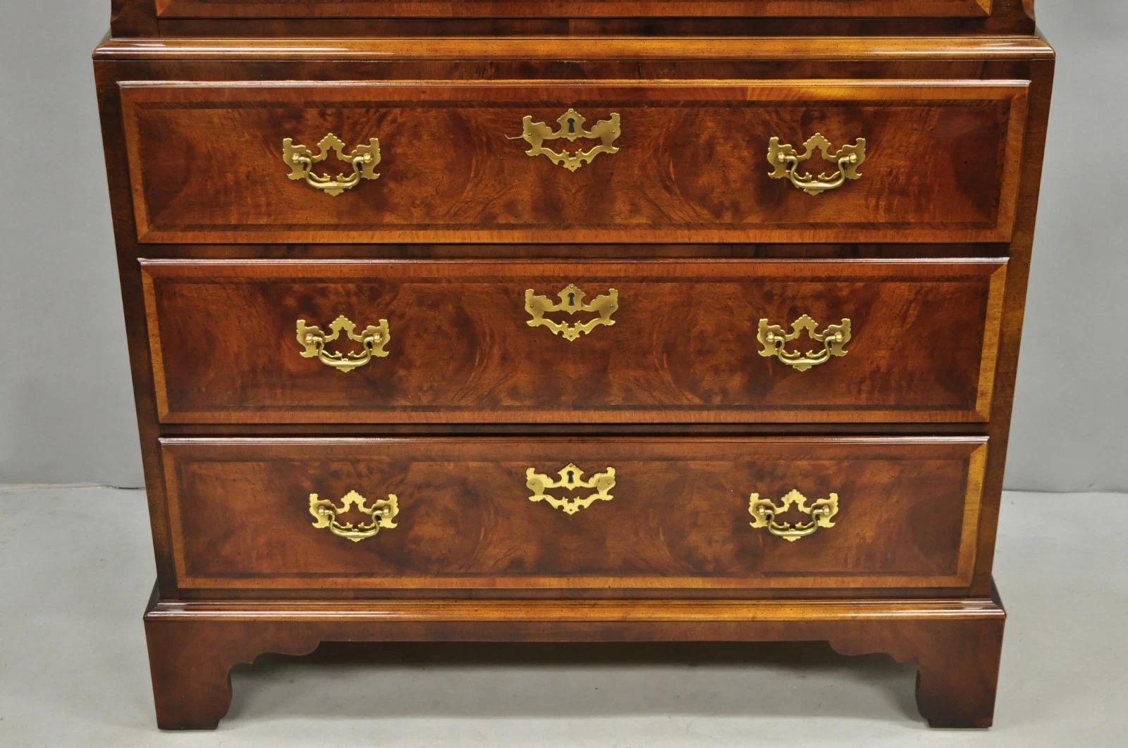 アメリカ　アストン　ヘンレドン　チェスト　アンティーク家具　henredon Henredon Aston Court Burl Wood Georgian Mahogany Tall Chest