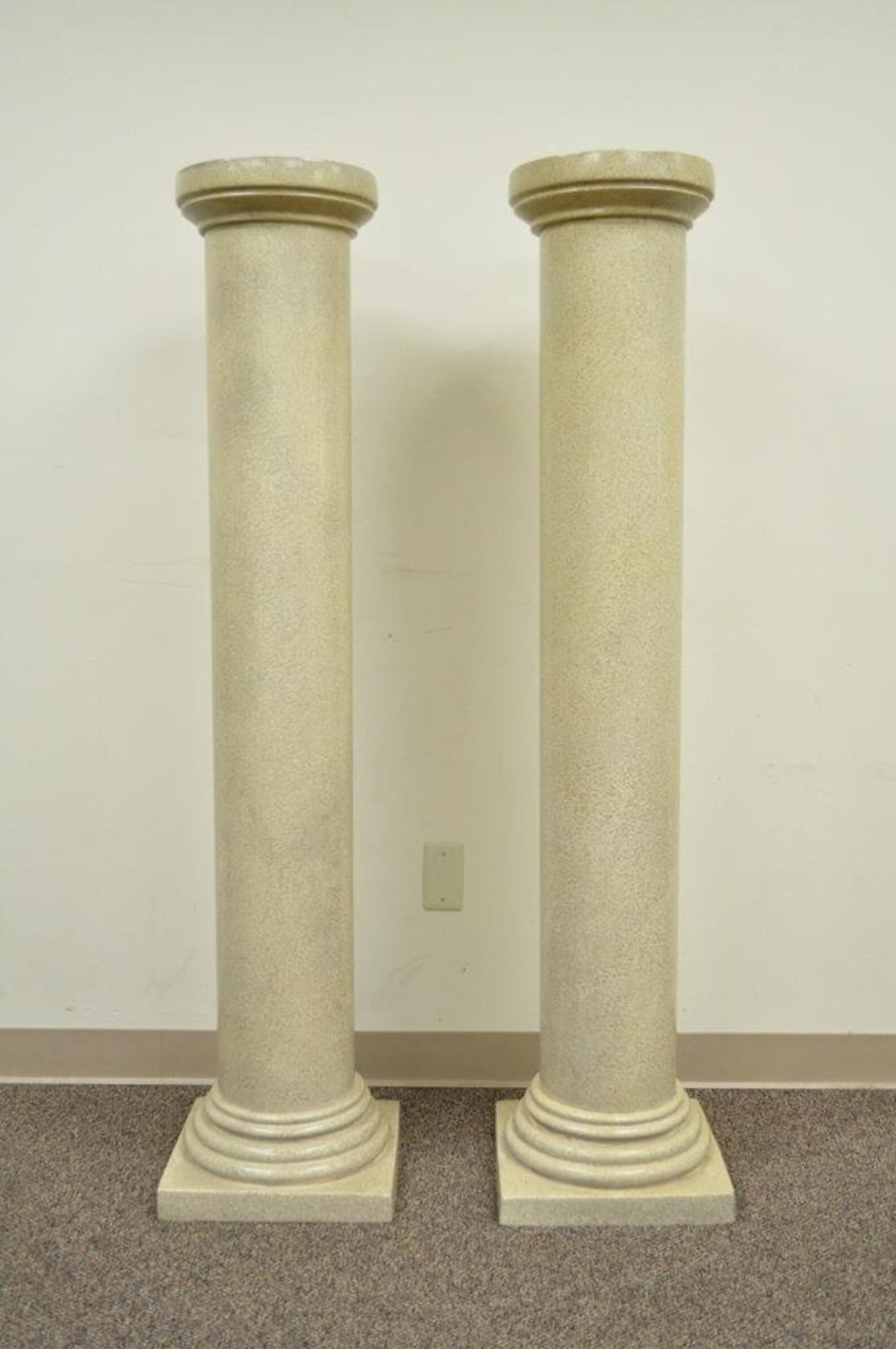 Pair of 60 Faux Concrete Fiberglass Columns Pedestal Etsy