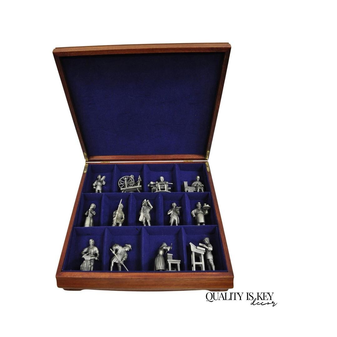 Vintage Franklin Mint 1974 Pewter People of Colonial America Full