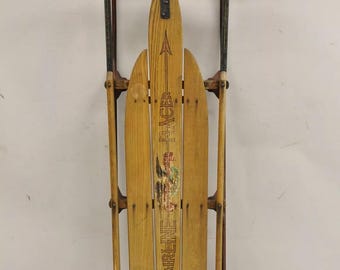 Vintage Flexible Flyer Airline Racer No 60 Wooden Sled Planet Jr