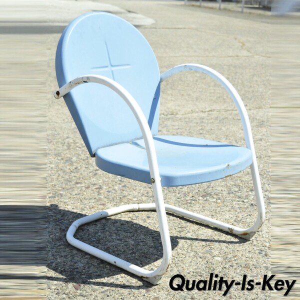 Antique Metal Patio Chairs Etsy