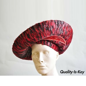 Jack Mcconnell Red Feather Hat - Etsy display picture 3
