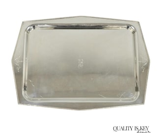 Vintage Sheffield Adam Period Repro Silver Plated Trinket Dish Bar Tray Platter