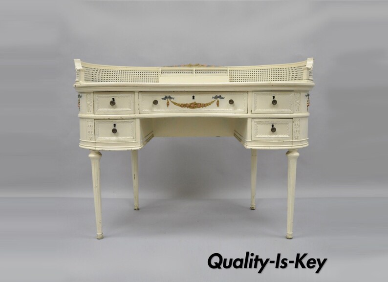 Antique French Louis Xvi Style Kidney Shaped Writing Desk Etsy