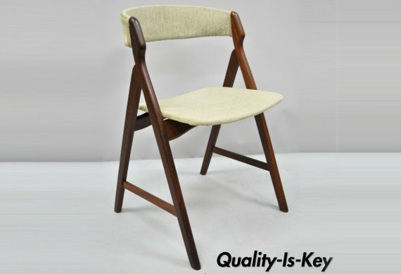 Mid Century Danish Modern Teak A frame Dining Chair by T.H. Harlev