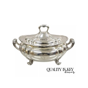 Antique Gorham 01121 1904 6 Pints Victorian Silver Plated Lidded Soup Tureen