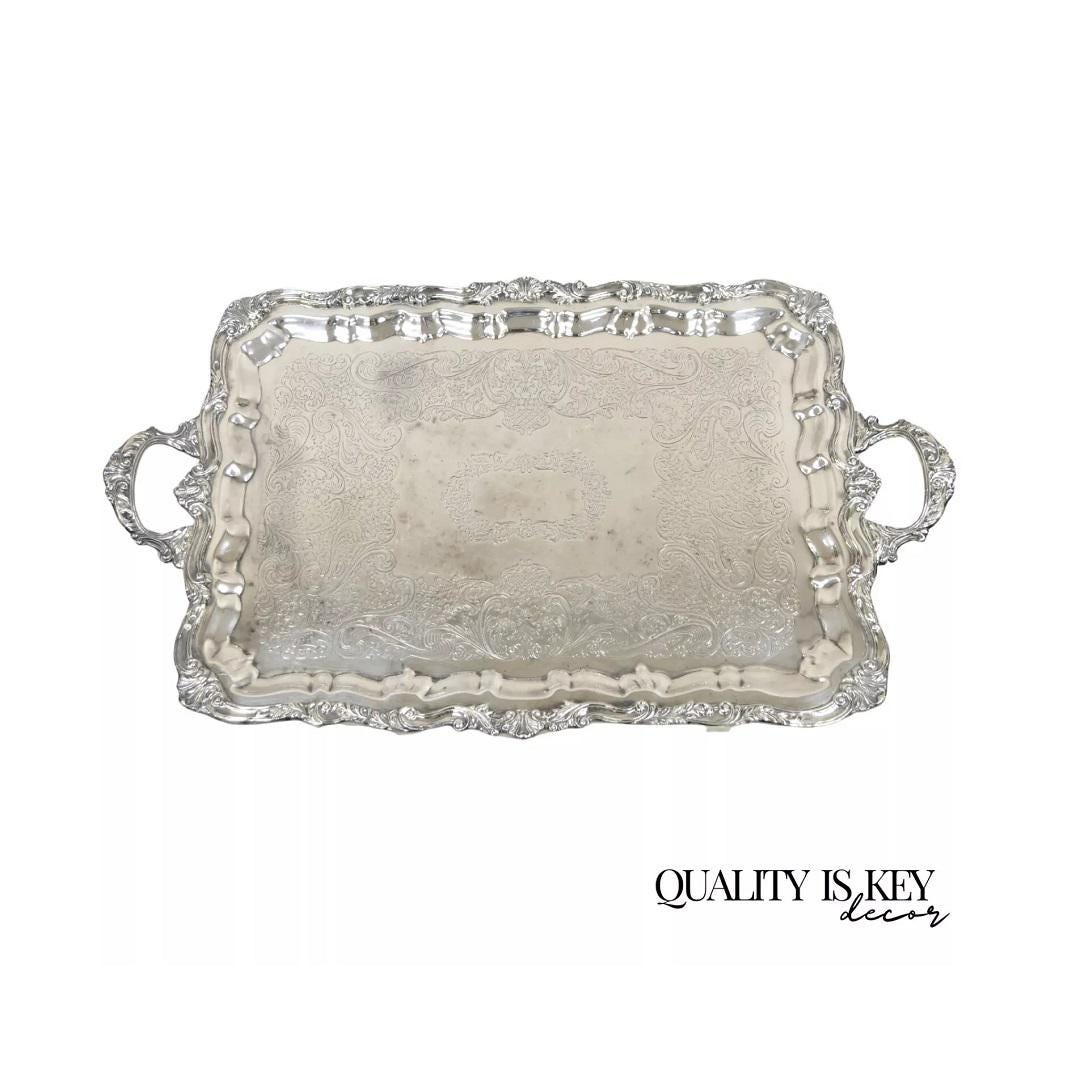 Sheridan Large Silverplate Tray - Etsy