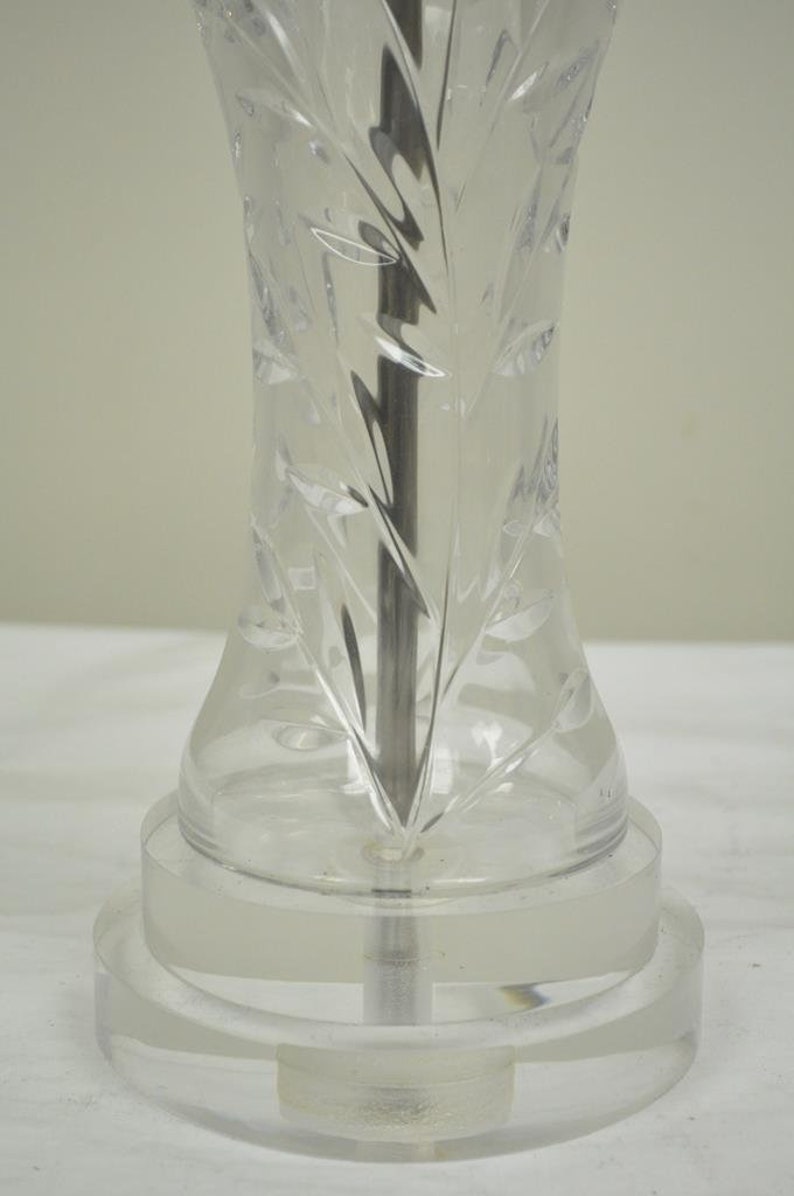Vintage Waterford Leaded Crystal & Lucite Clear Etched Glass Etsy