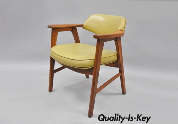Vintage Mid Century Modern Danish Style Armchair Desk Office Etsy