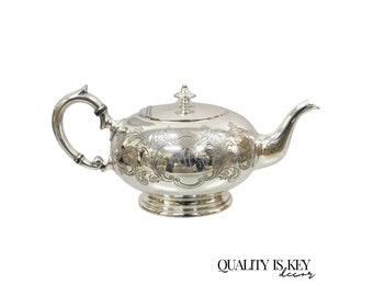 【Civic】 ビクトリアンのティーサービス ティーポット Civic Vintage Silver Plated Tea-set Made in Sheffield England - Etsy