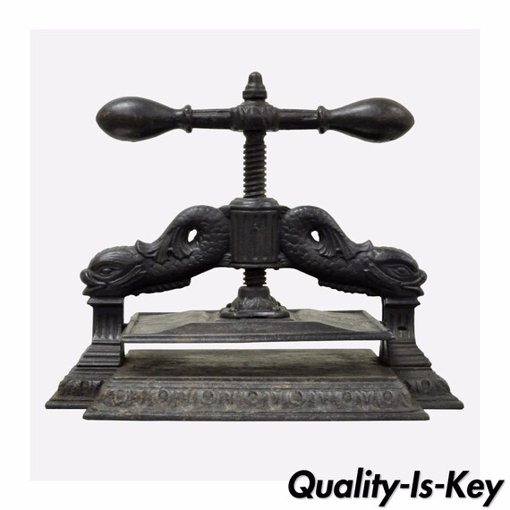 Antique Cast Iron Sheet Press for sale at Pamono