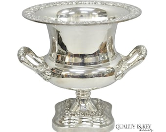 English Regency Silver Plated Trophy Cup Urn Champagne Chiller Ice Bucket by BSC