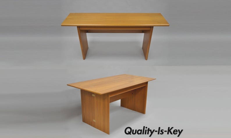 Sannemann Danish Modern Teak Drop Leaf Desk Dining Table Image 0