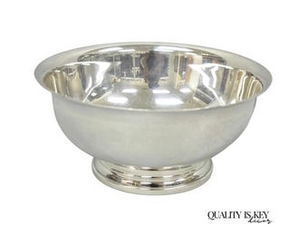 Vintage Mid Century Modern Gorham YC780 8" Silver Plated Serving Bowl (C)