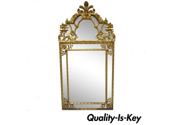 Antique French Louis Xv Rococo Style Gold Trumeau Console Wall Antique French Louis Xv Rococo Style