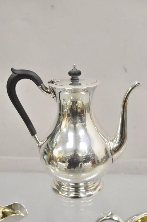 Antique Birks Regency Plate Silver Plated Tea Pot Set - 3 Pc