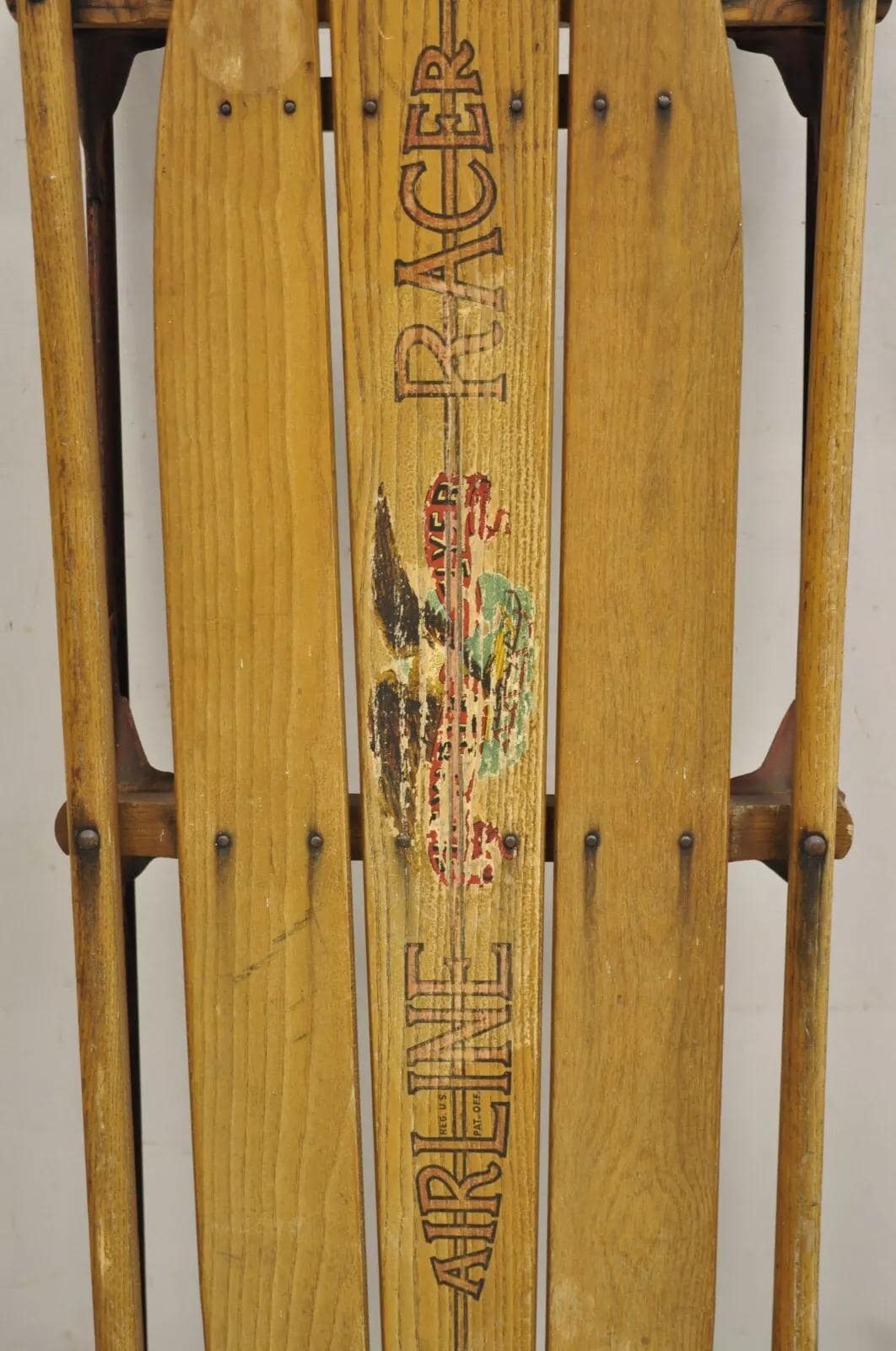 Vintage Flexible Flyer Airline Racer No 60 Wooden Sled Planet Jr