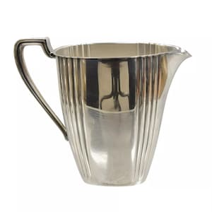 Vintage English Art Deco Silver Plated Open Water Pitcher