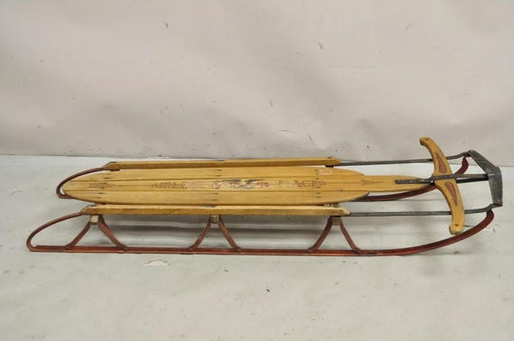 Vintage Flexible Flyer Airline Racer No 60 Wooden Sled Planet Jr