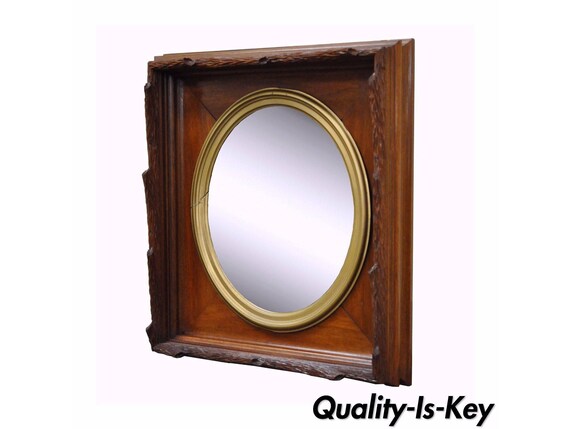 Antique Black Forest Victorian Faux Bois Gold Gilt Mirror Victorian Faux Bois Gold Gilt Mirror