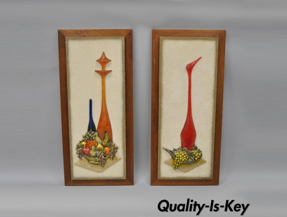 Decorative Art 50s 60s 70s セット Vintage Z. Danjell Mid-century Modern Wall Art Plaques