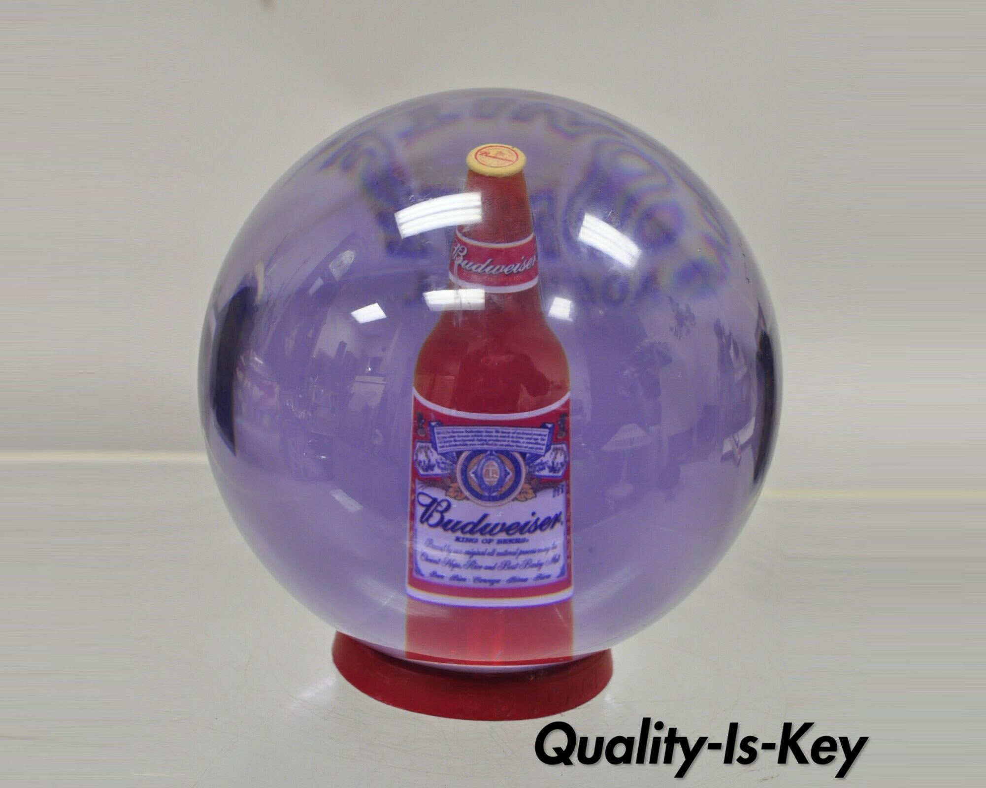 Vintage Ebonite Budweiser Bottle 14 lb Bowling Ball With Vintage Ebonite Budweiser Bottle 14 lb Bowling Ball With