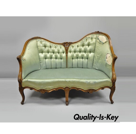 Antique settee loveseat deals