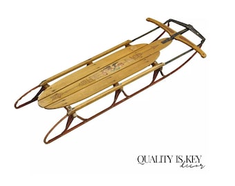 Vintage Flexible Flyer Airline Racer No 60 Wooden Sled Planet Jr