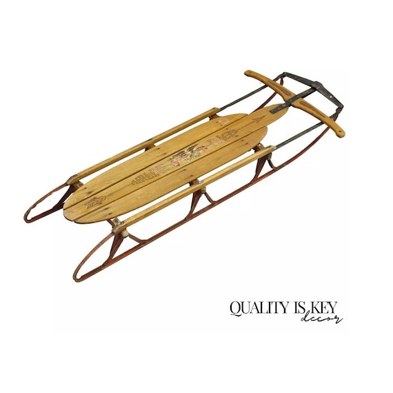 Vintage Flexible Flyer Airline Racer No 60 Wooden Sled Planet Jr