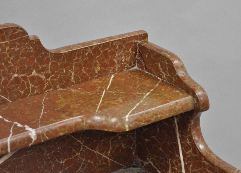 French Victorian Marble Top Backsplash Wash Stand Bathroom | Etsy French Bathroom Cabinet