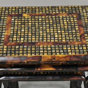 Faux Tortoise Shell Mosaic Stone Inlay Mediterranean Hooker | Etsy