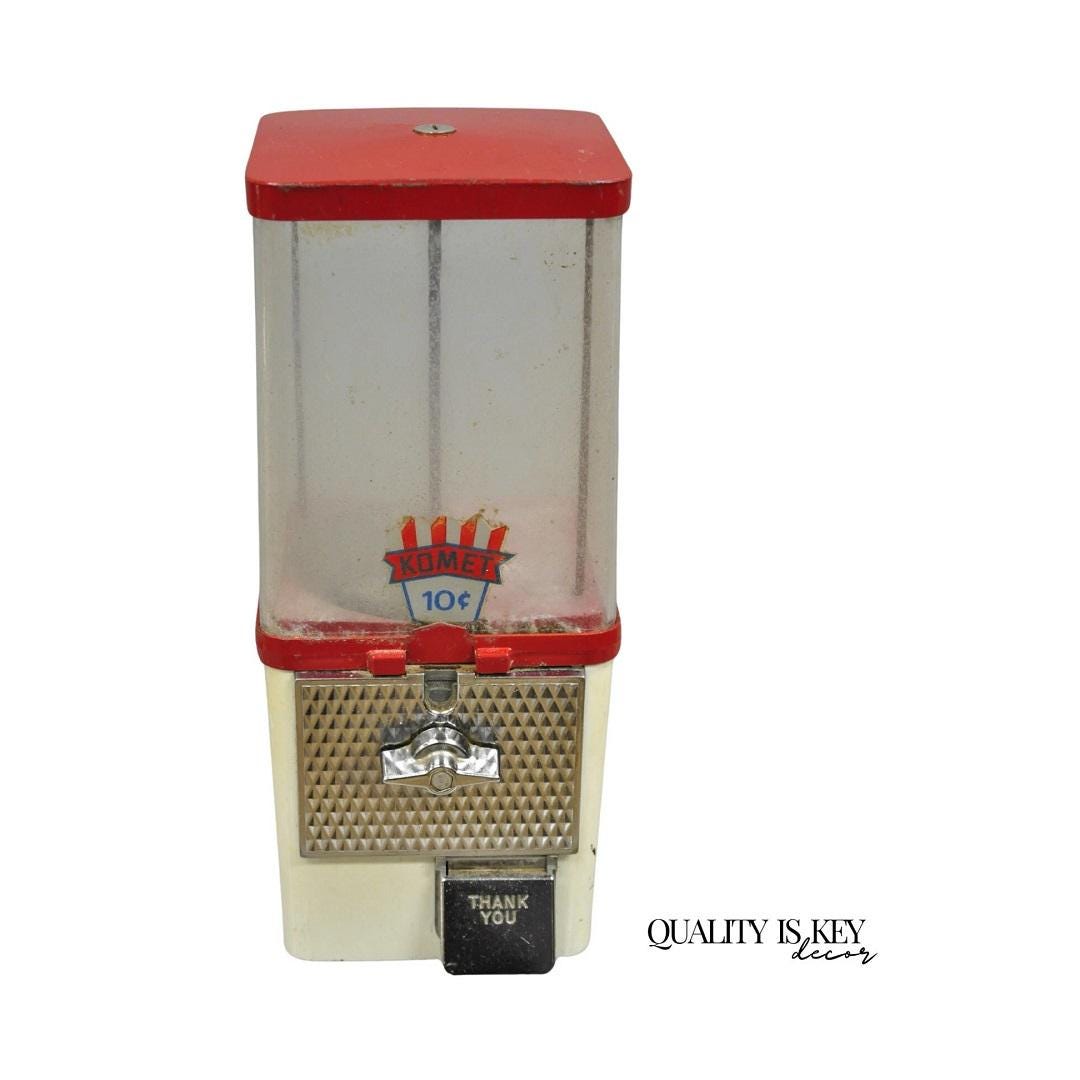 きーままーまー1970’s Insty-Prints ビンテージ貯金箱 Vintage Komet King 10 Cent Vending Gumball Peanut Candy Machine