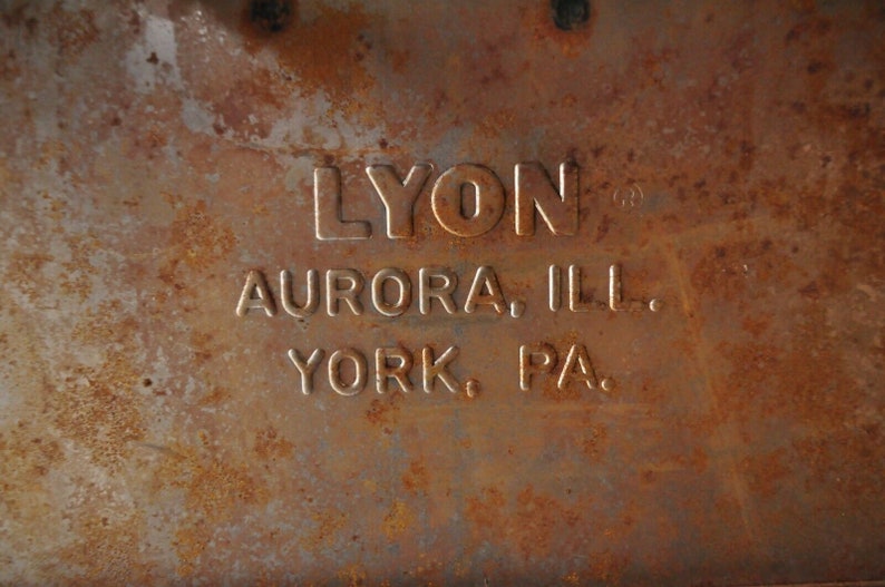 Vintage Lyon Aurora IL Steel Metal American Industrial Etsy
