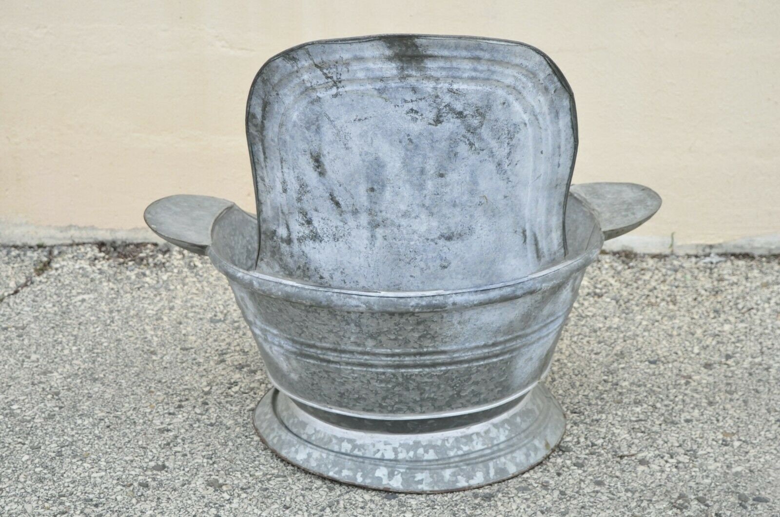 Antique Galvanized Metal Tin Cowboy Bathtub Sit Down Hip Tub Etsy