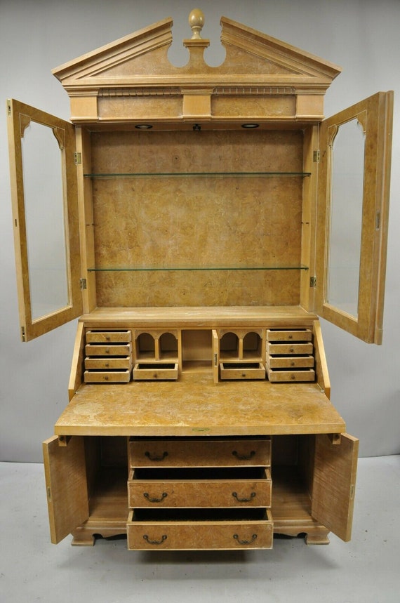 Chapman Italian Neoclassical Burl Wood Patchwork Olivewood Etsy