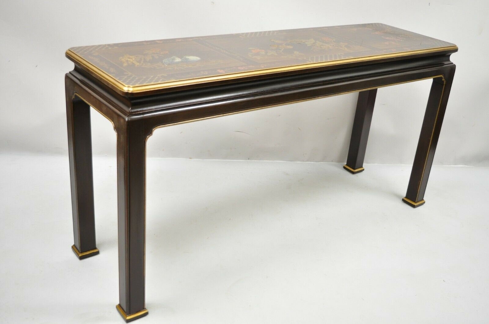 Henredon Chinoiserie Oriental Asian Decorated Painted Console Etsy