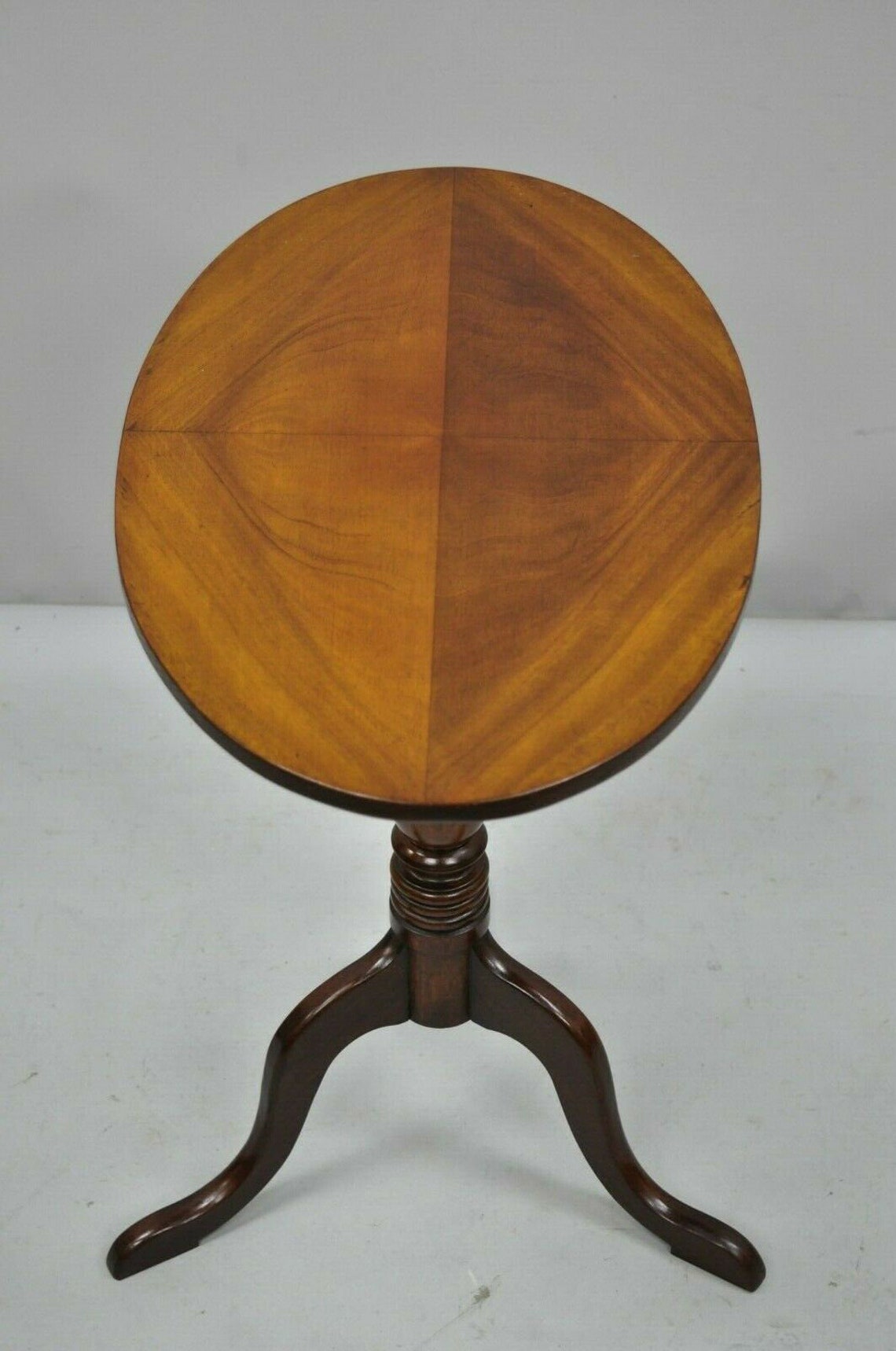 Antique Mahogany Oval Tilt Top Tea Table Side Table Queen Anne Etsy