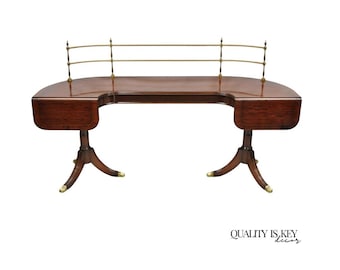 Antique Sheraton Mahogany Duncan Phyfe Dropleaf Sideboard Console Buffet Table