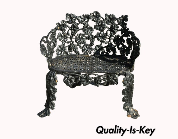 Cast iron grape vine cheap bench