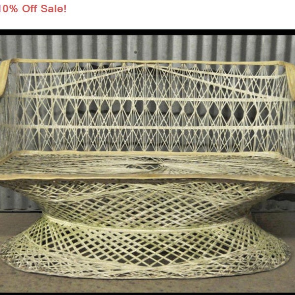 10% Off Sale! Vintage Mid Century Modern Russell Woodard Spun Fiberglass Loveseat Settee Chair