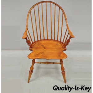 Richardson Brothers Solid Cherry Windsor Bow Back Dining Side Etsy