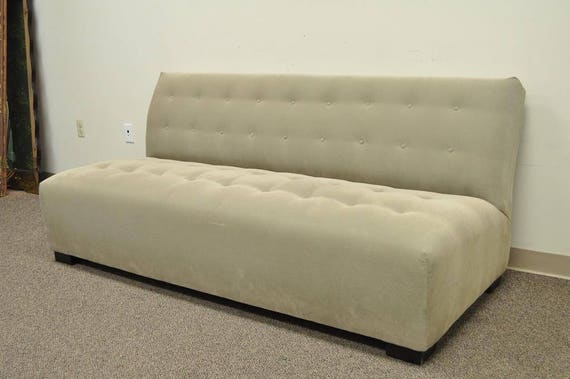 Crate Barrel Mitchell Gold Modern Plus Armless Sofa Loveseat