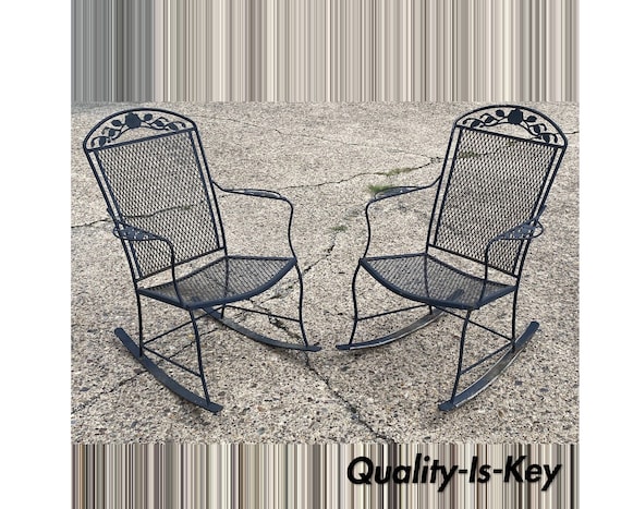 Wrought iron patio rocker deals